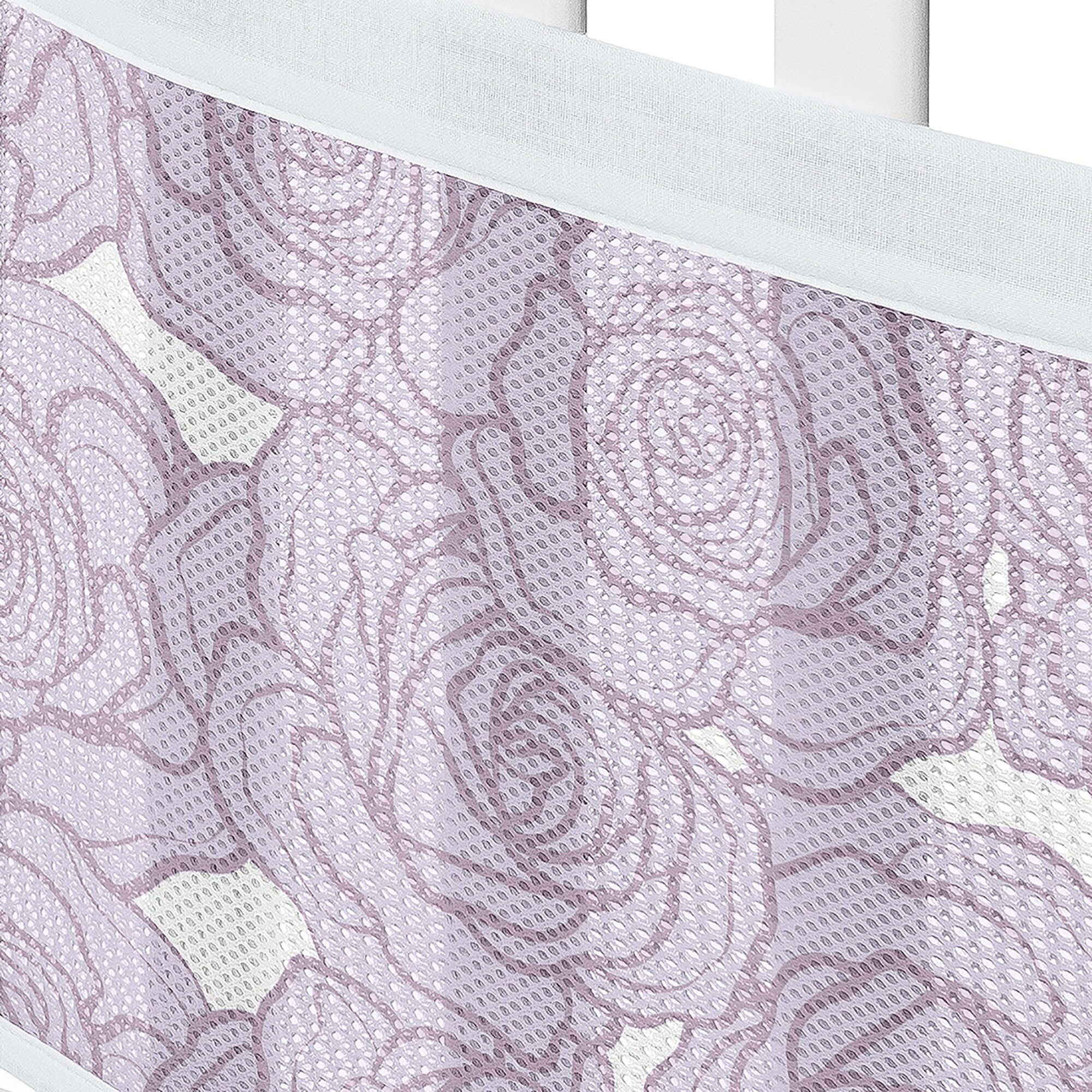 Purple mesh crib bumper sales